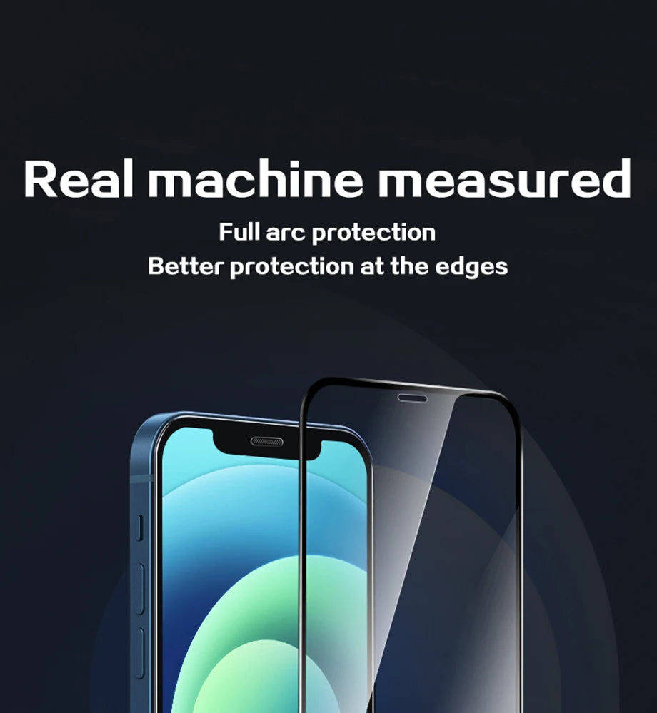 3-5Pcs Full Cover Screen Protector For iPhone 15 14 13 12 11 Pro Max Protective Glass For iPhone X XR XS Max Tempered Glass Film
