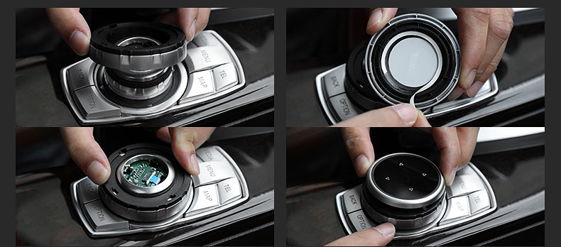 Car Styling Multimedia Buttons Cover iDrive Stickers For BMW F20 F25 F30 F10 F07 E60 E90 E92 E70 E71 F01 F02 E84 F48 X1 X3 X5 X6