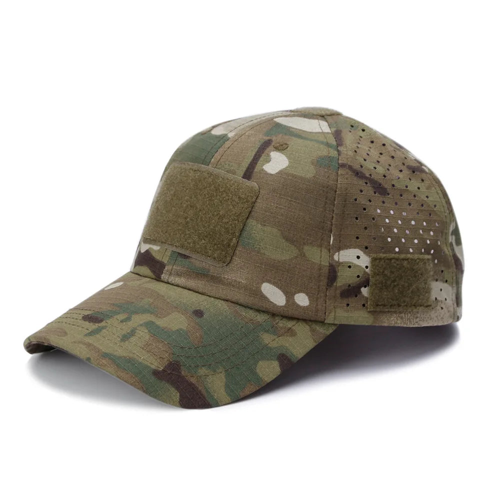 Athletic casual breathable camouflage baseball cap for men, military fan sun hat tactical hat military training hat bucket hat