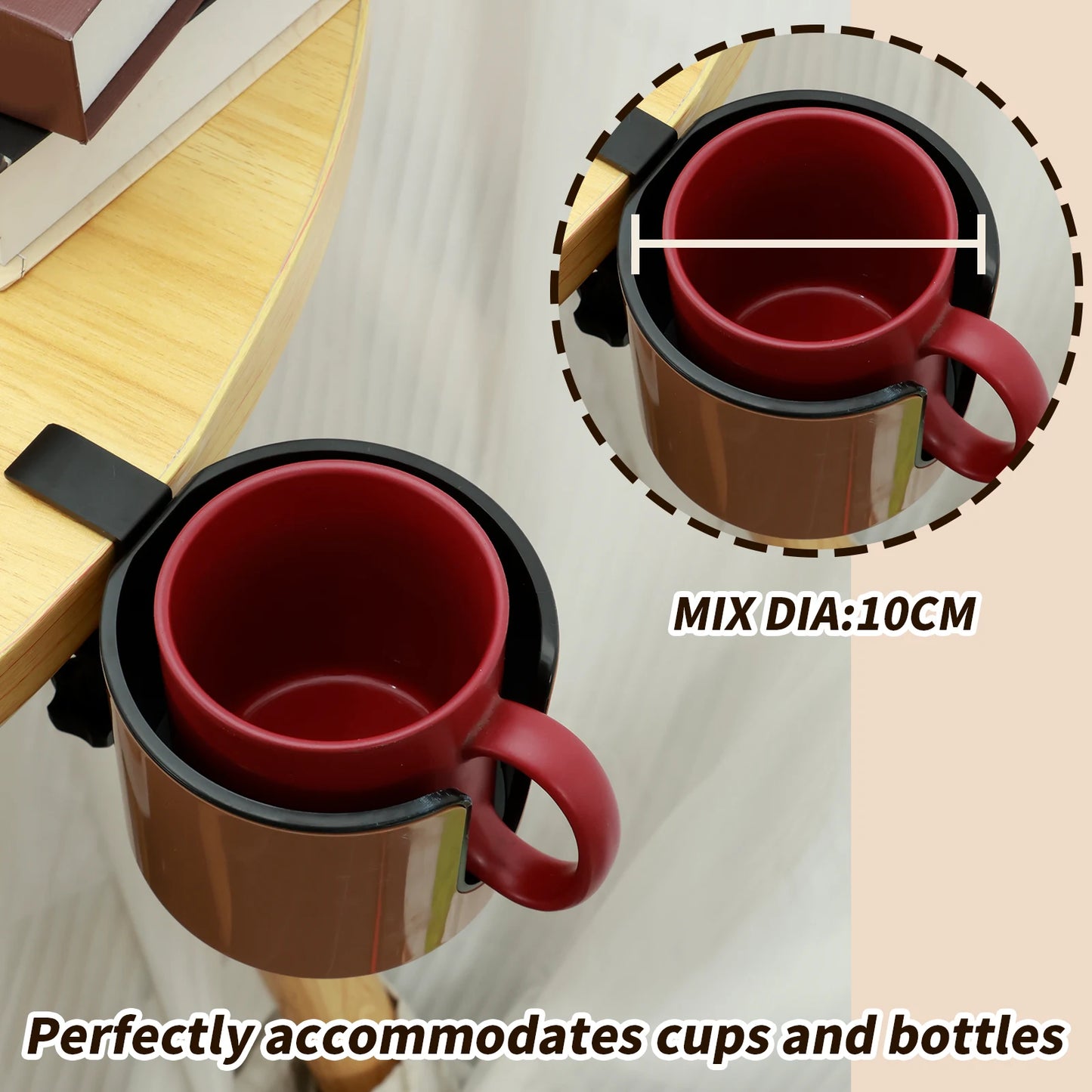 2 IN 1 Headphone Holder Nonslip Adjustable Desk Clamp Cup Rack for Coffee Mugs Water Cups Headphone Gaming Desk Accessories NEW