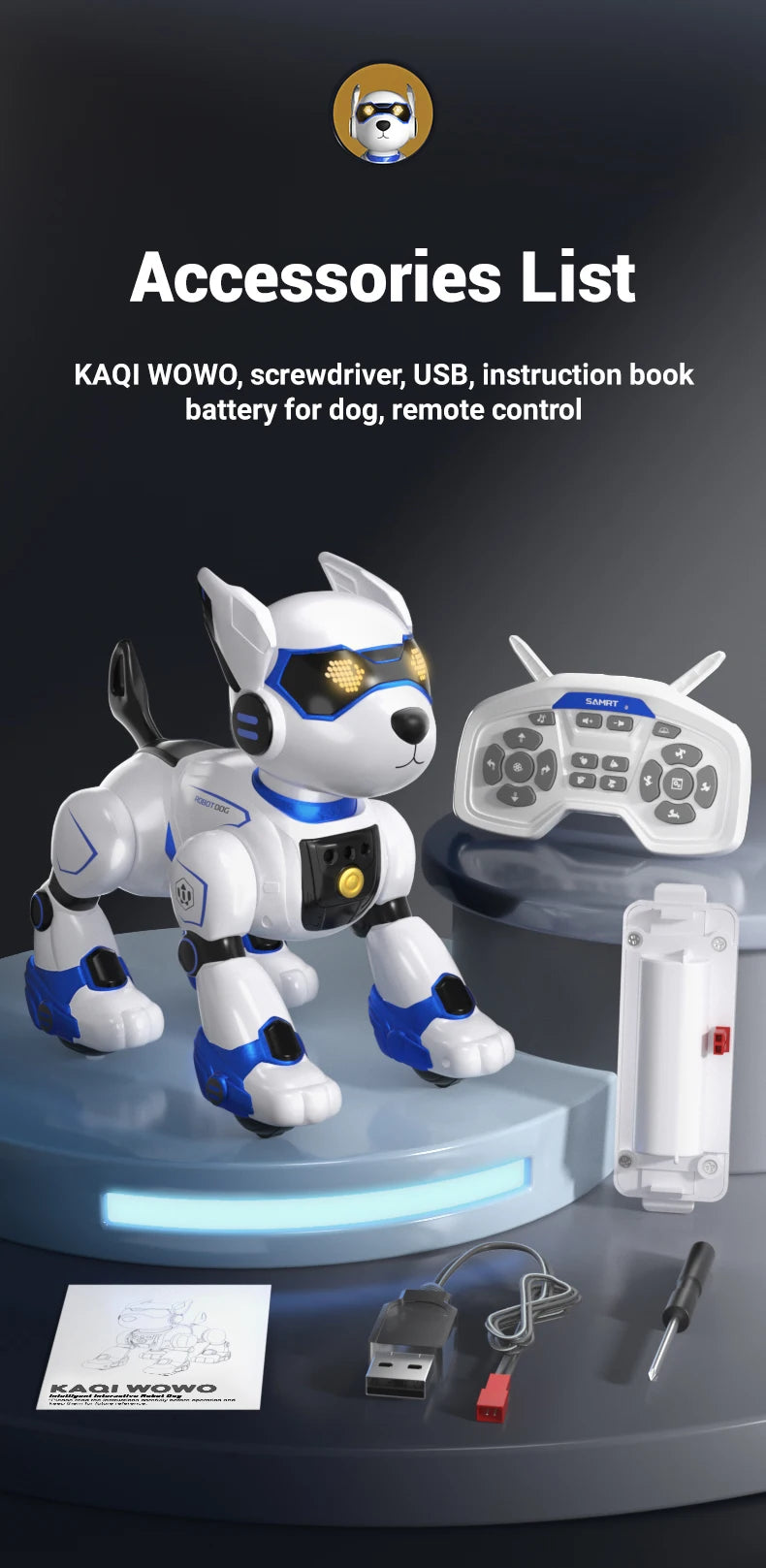 Brand New JJRC R27 Remote Control Robot Dog Voice Control Intelligent Talking Walking And Dancing Light Play Cute Children Gifts
