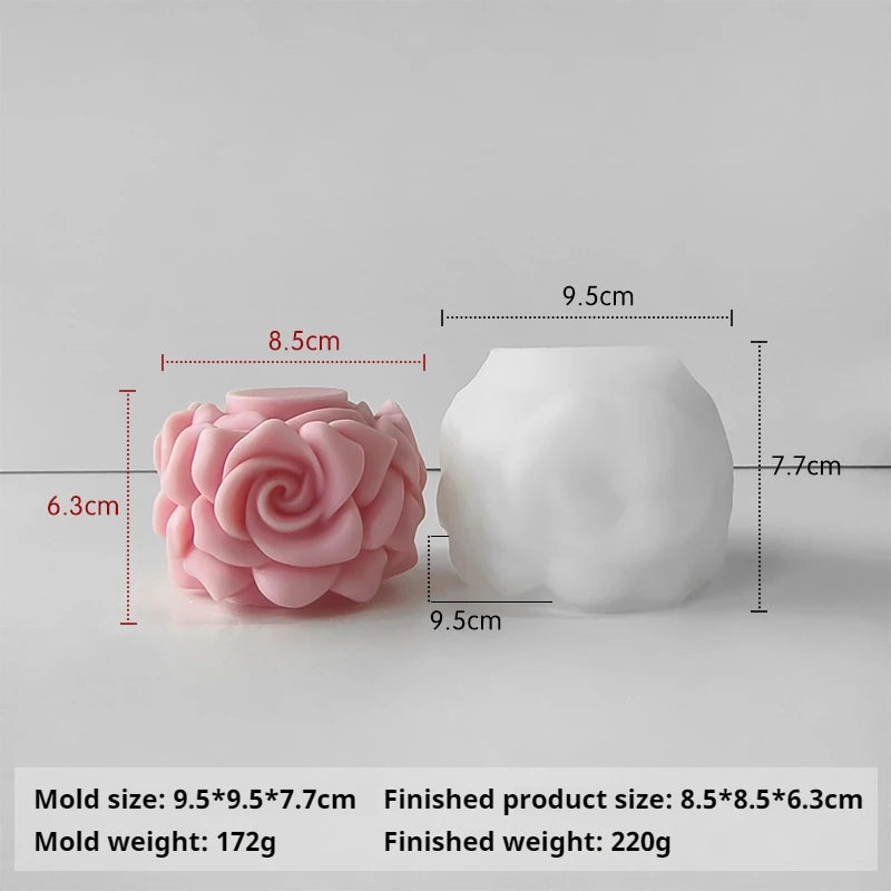 Silicone 3D Candle Molds DIY Lotus Flower Handmade Gifts Candle Soap Making Tools De Silicona Para Velas форма для свечей