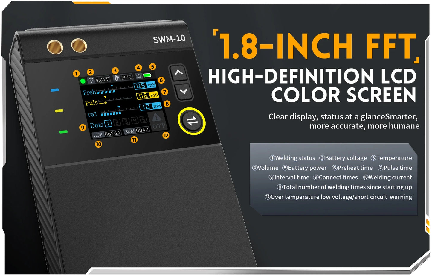 FNIRSI SWM-10 Portable Battery Spot Welder DIY Mini Welding Machine 18650 Battery Pack Welding Tool 5000mah Weldable 0.25mm