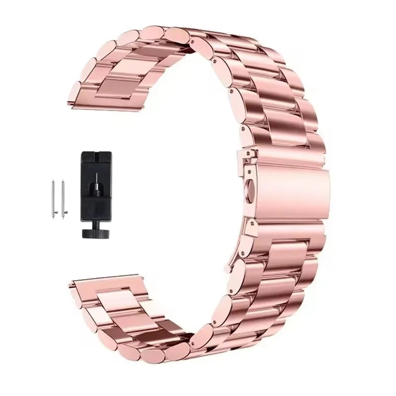 22mm 20mm Metal Band for Samsung Galaxy Watch 7 6 5 4 40mm 44mm 46mm 5Pro 45mm Stainless Steel Strap for Amazfit Bip Huawei GT4.