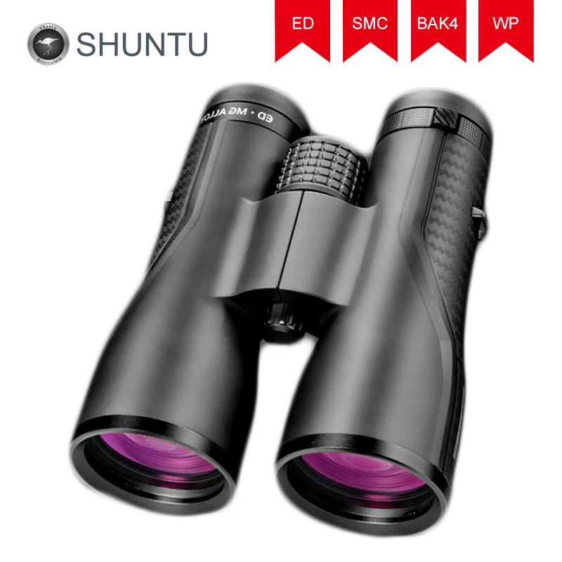 Shuntu Powerful 10x50 12x50 ED Lens Binocular Magnesium Alloy SMC BAK4 Prism Nitrogen Filled IPX7 Waterproof For Travel Hunting