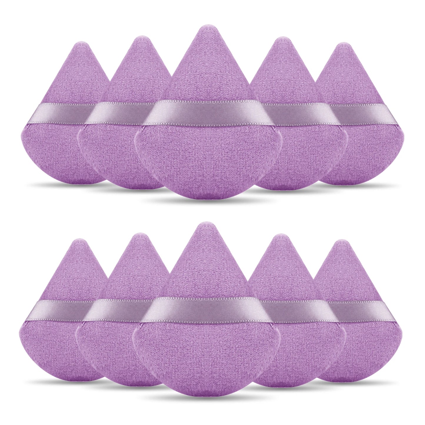 Powder Puff,10Pcs Daily Triangle Double layer sponge Reusable Cosmetic powder puff For Makeup, Foundation