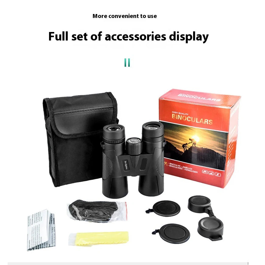 12X42 Binoculars Adults High Powered Professional FMC Lens Central Focus Wide Angle Ideal for Bird Watching Camping