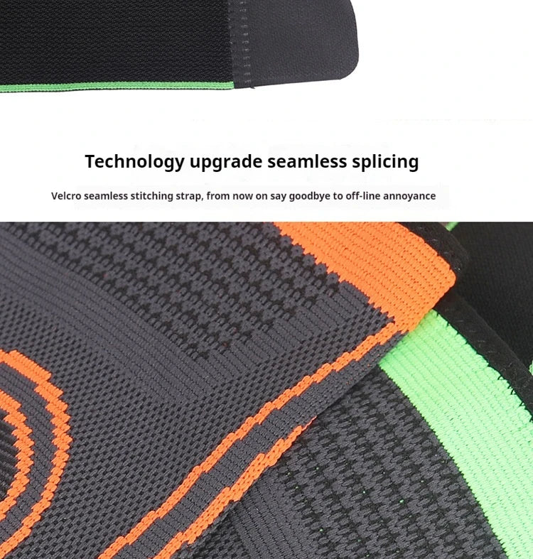 Cross-border Sports Compression Knitted Strap Nylon Knee Guard Men's and Women's Running Mountaineering Knee Guard