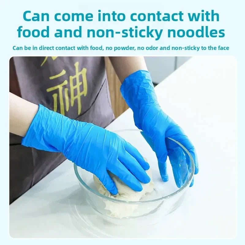 Washing Gloves Disposable Nitrile glove FoodGradeSpecial Household Sterile Hand Protection Oil-proof Waterproof Non-slip Gloves