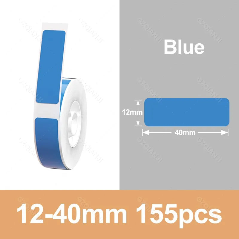 Niimbot D110 D11 Label printer paper Waterproof Anti-Oil Price Label Sticker Transparent Pure Color Label thermal Sticker Paper