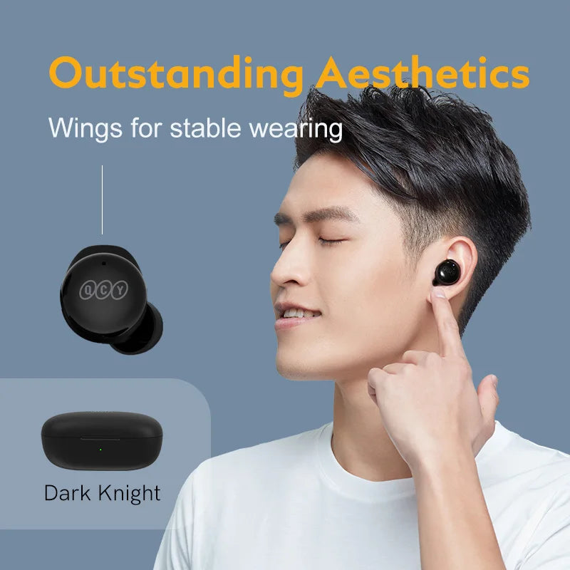 QCY T17 Wireless Earphones Bluetooth 5.3 HIFI Sound Headphones Touch Control Gaming Headset Long Standby 26H In-Ear Earbuds