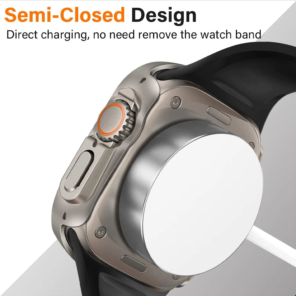 Cover For Apple Watch Ultra 2 3 Case 49mm Accessories PC Shockproof Bumper+Tempered Glass Screen Protector iwatch Series Ultra3