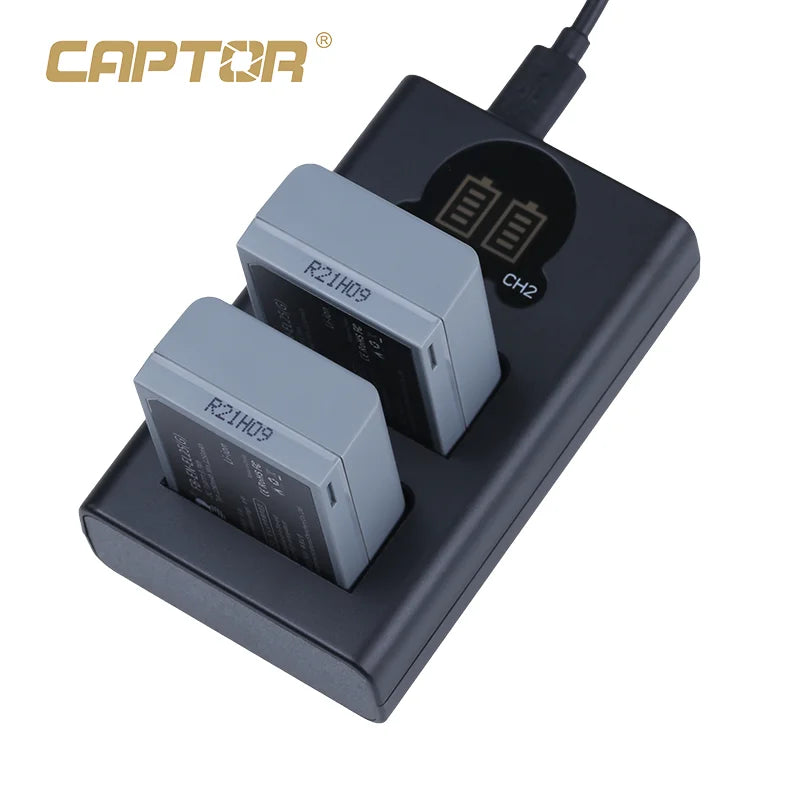 FB EN-EL25 LED Battery Dual Slot Charger with USB and Type C Charging Port for Nikon Z30 Z50 MH-32 ZFC Z 50 Z FC Camera