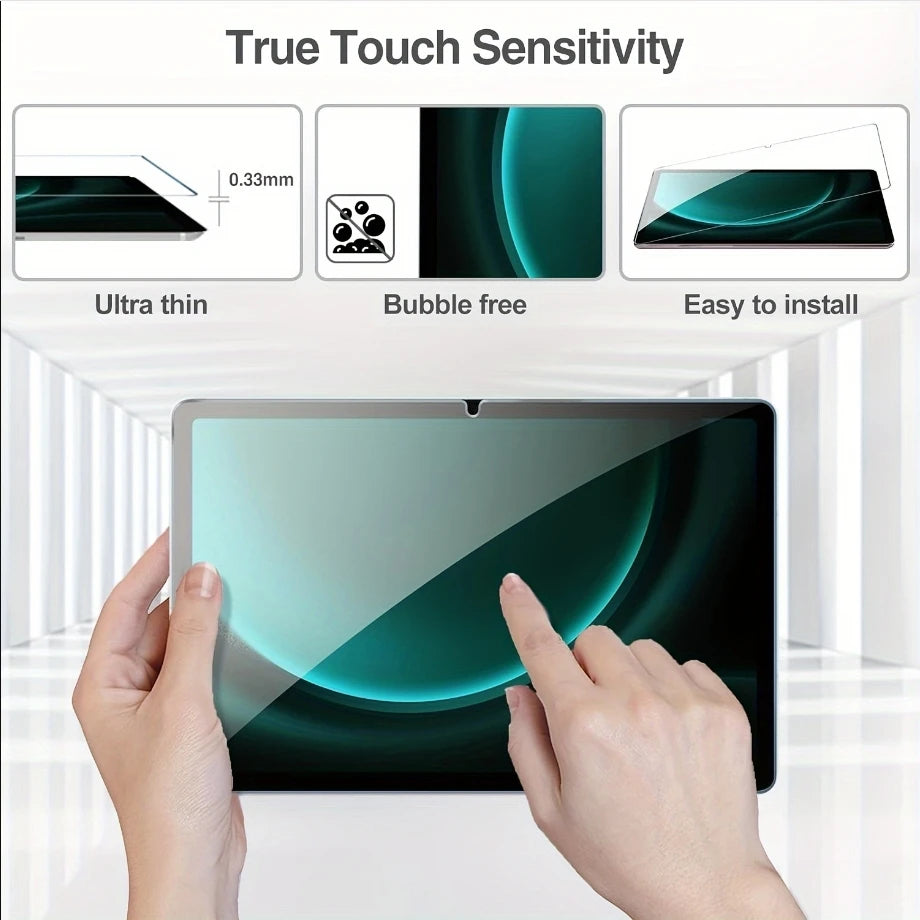 2pcs 9H Tempered Glass Screen Protector For Samsung Galaxy Tab S7 S8 S9 FE Plus 12.4'' 11.0 S5E A7 S6 Lite Tab A 10.1 A8 A9 Plus