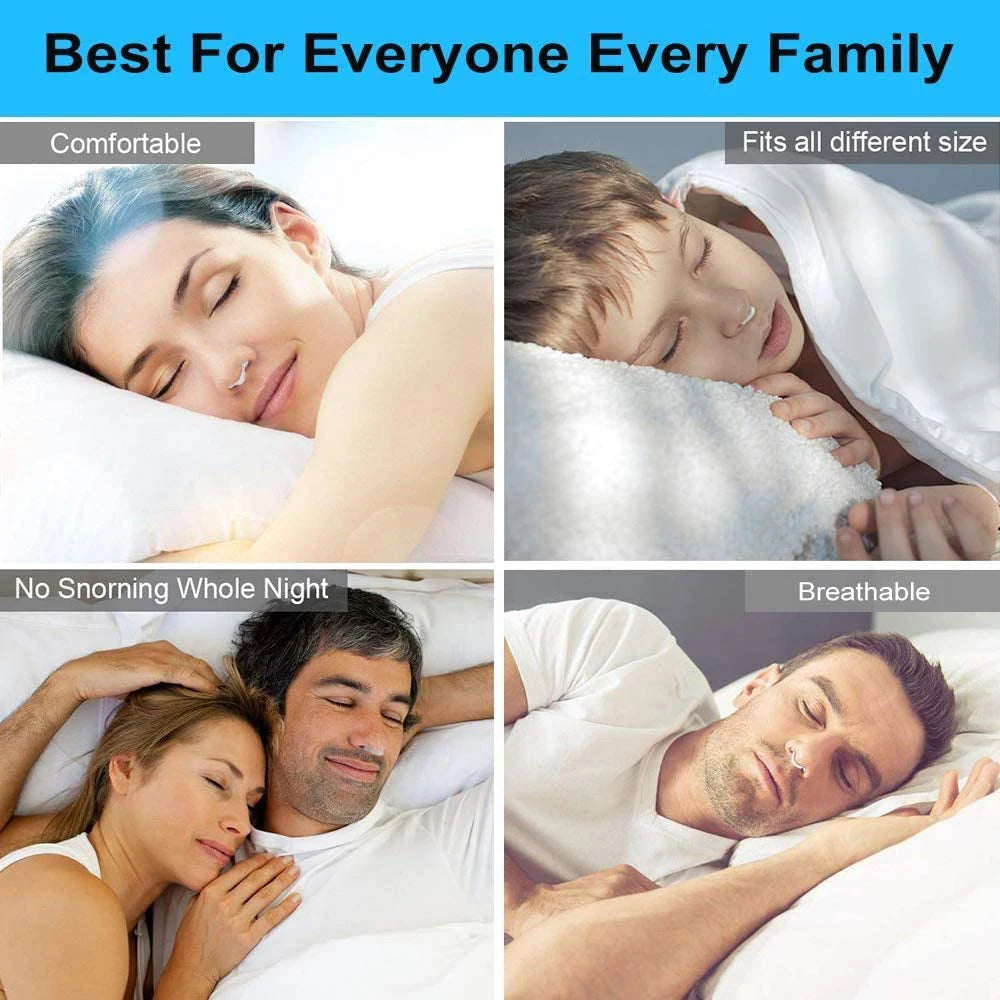 8PCS Silicone Anti Snoring Device Prevent Snoring Sleeping Prevent Nasal Congestion Snoring Nose Clip Easy Breathe Improve Sleep