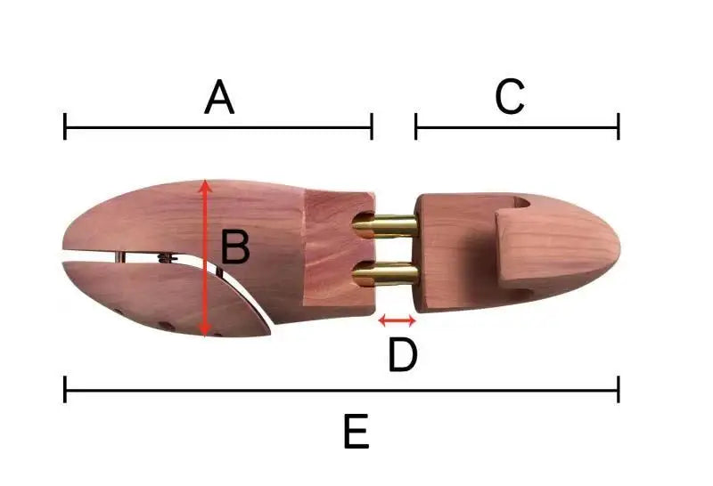 Men's and Women's Twin Tube Adjustable Red Cedar Shoe Tree Wood Shoe Tree