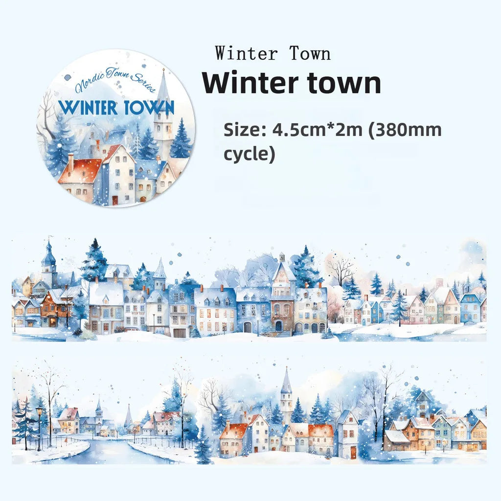 Journamm 45mm*2m PET Tapes European Castle Theme Decor Junk Journal DIY Scrapbooking School Supplies Collage Tapes