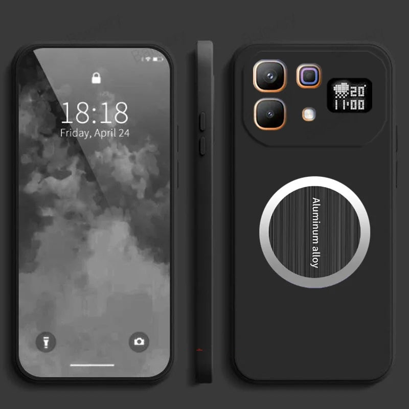 Back Case For Infinix NOTE 60 5G Soft Fashion For Infinix NOTE 60 Pro 5G Cover With Iron Sheet Sticker
