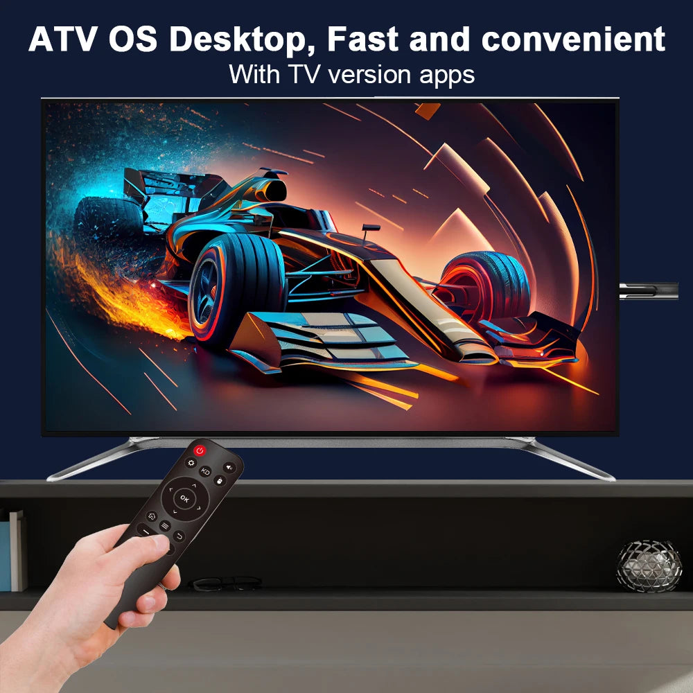 Transpeed Amlogic S905Y4 ATV Android11 TV Stick With TV Apps Dual Wifi QuadCore 4K 3D BT5.0 With Voice Assistant 2GB DDR4 player