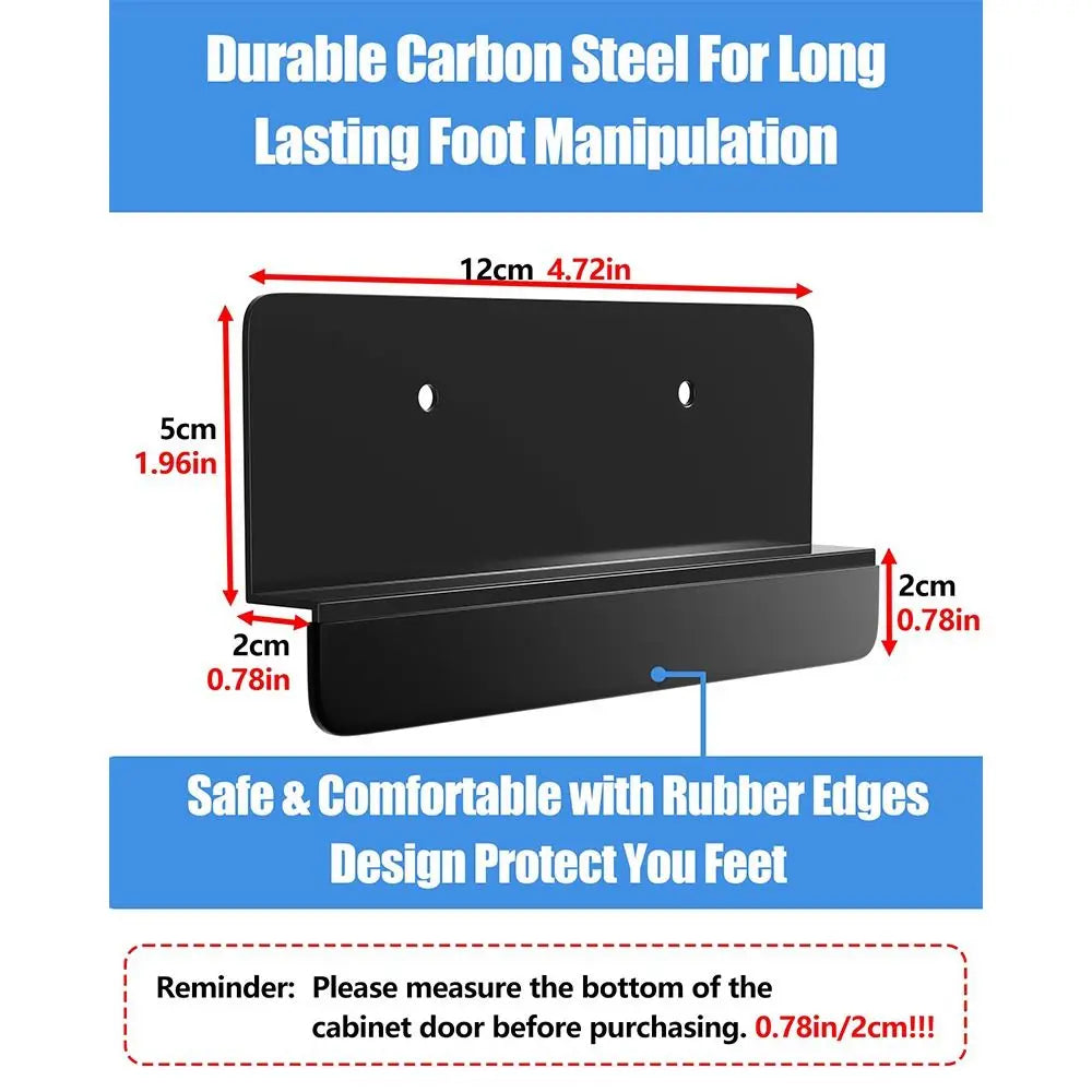 Practical Free Design Cabinet Foot Pull Bracket Carbon Steel Trash Cabinet Foot Pull Touchless Hands Trash Drawer Home Hardware