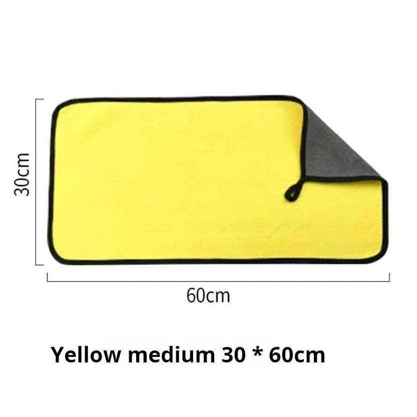Wholesale and retail Car Wash Towels Cleaning Cloth Absorbent Dry Cloth General Purpose Microfiber Towel Thickened Yellow