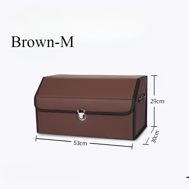Car Trunk Storage Box Multipurpose Foldable Organizer with 3 Compartments  Extra Large Flexible Adjustment Car Seat Storage Bag