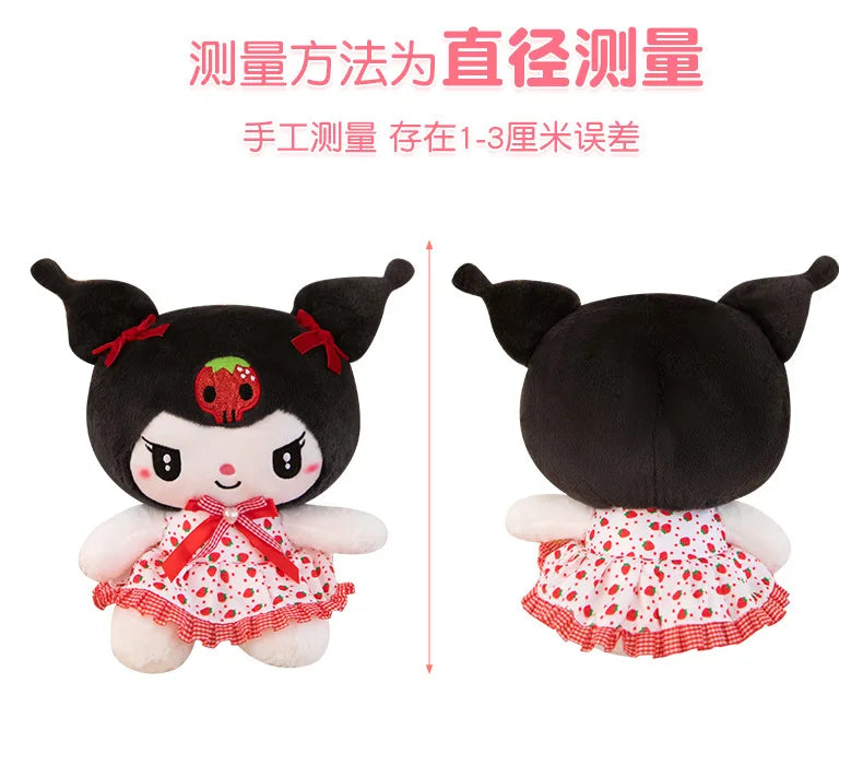 Sanrio Kuromi Hello Kitty My Melody Cute Cinnamoroll Pillow Plush Toys Plushie Keychain Stuffed Doll for Kids Christmas Gifts