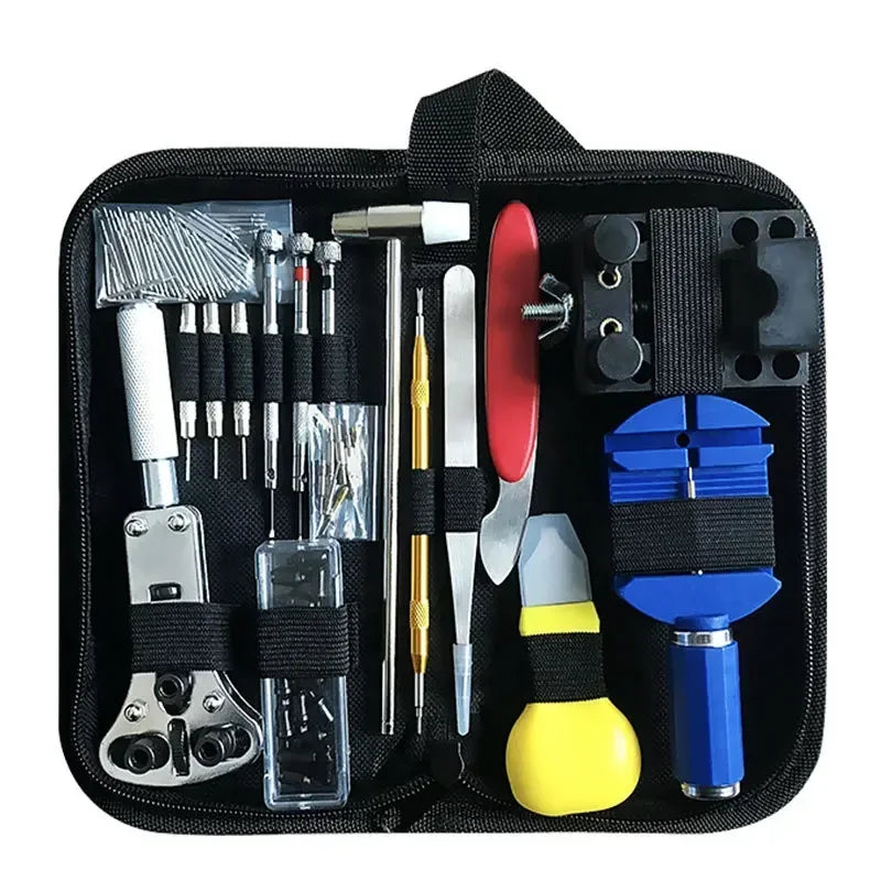 147pcs/set Watchmaker Watch Repair Repairing Tools Kit, Case RemoverOpener Bar Set, Convenience Brand Clock Tool