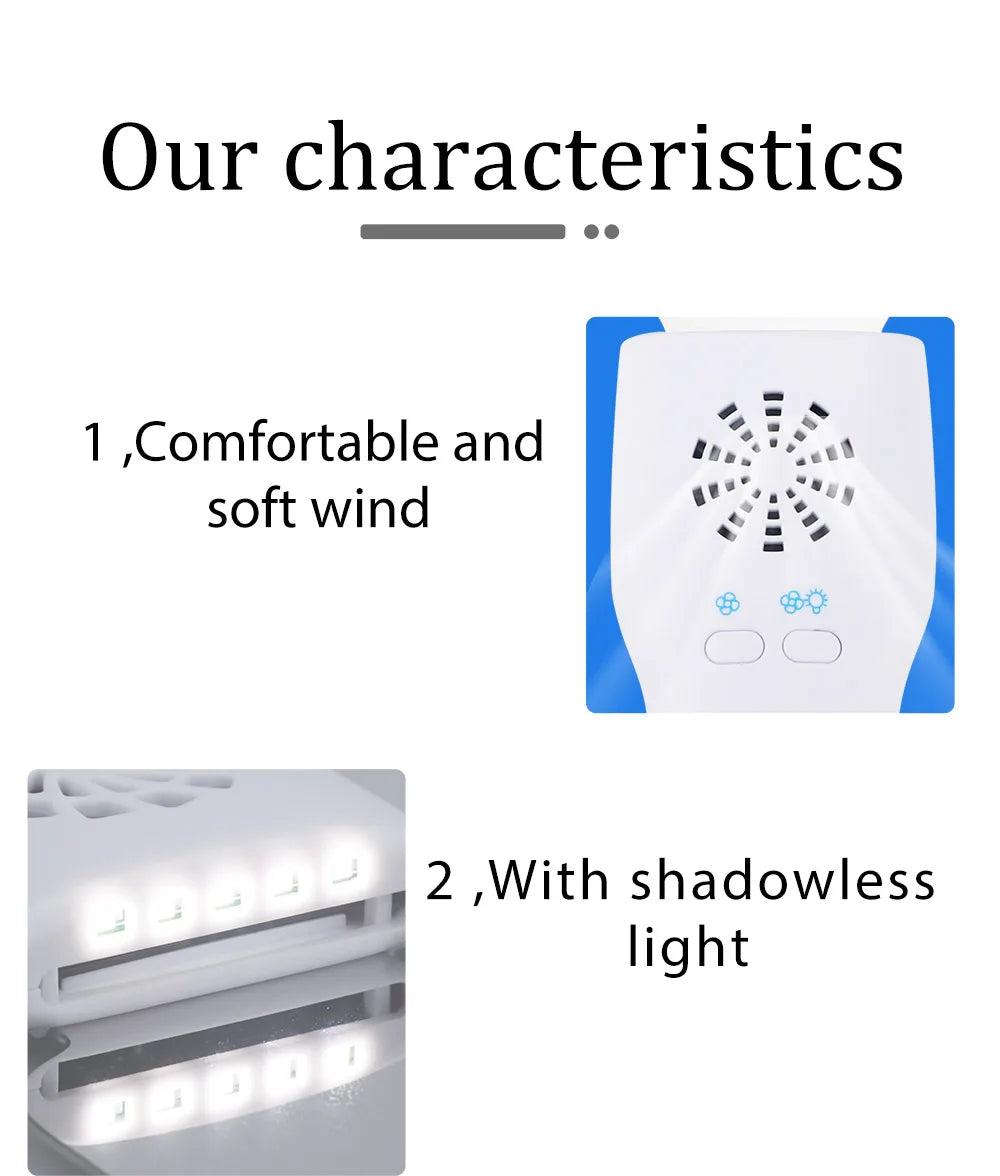 Dental Anti-Fog Mirrors Set Mirror With LED Light Orthodontic Reflectors Fog Free Intraoral Photography Stainless Steel Dentist