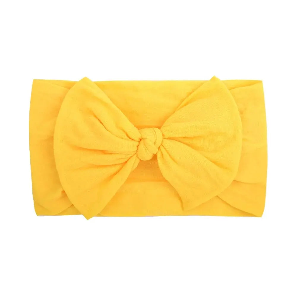 Set of 5 Comfortable Baby Nylon Bow Headbands Super Soft High Elastic Headband Hair Accessories