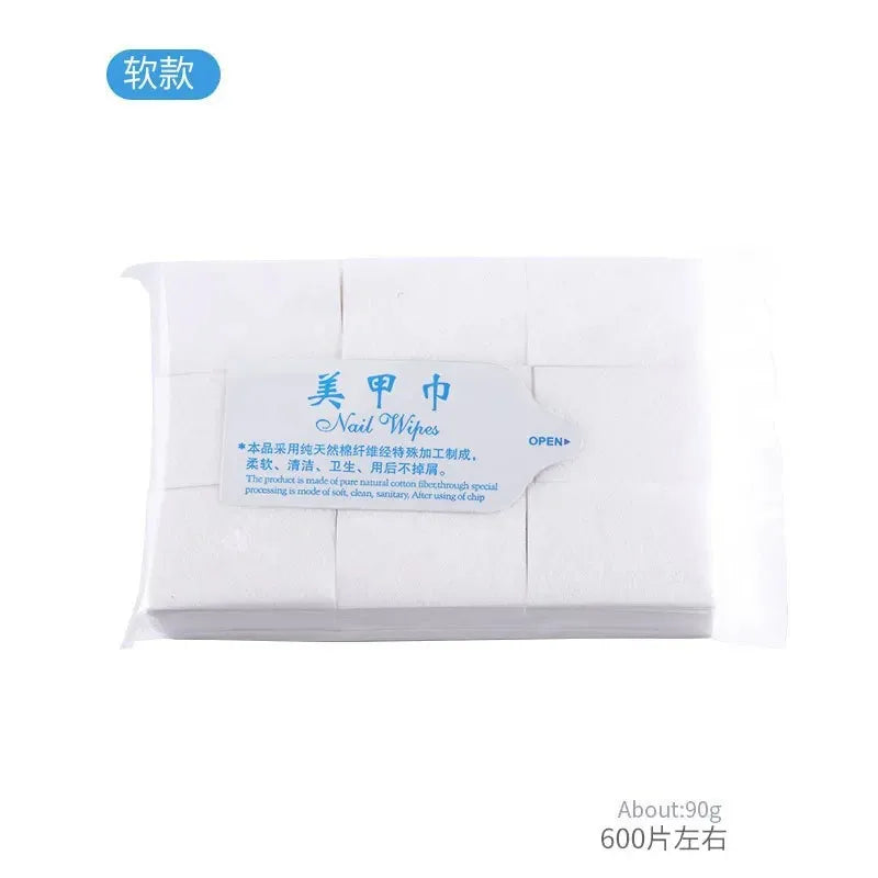400/600Pcs/pack Solid Durable Nail Tools Manicure Gel Nail Polish Remover Pads Lint-Free Wipes 100% Cotton Napkins Wraps