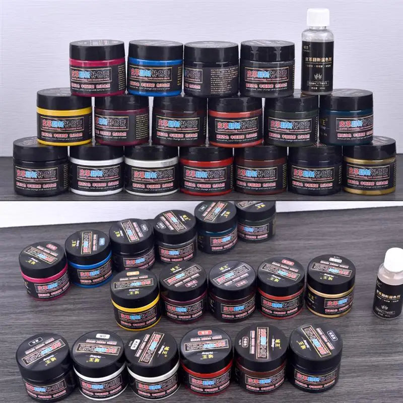 50g/Bottle Leather Coloring Pigment Dye Liquid Leather Repair Refurbish For Car Seat Bag Shoes Sneakers Leather Skin Care Crafts