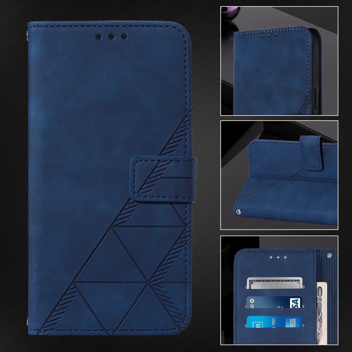 Flip Wallet Magnetic Leather Case For OPPO A98 A96 A95 A94 A93 A92 A80 A79 A78 A77S A77 A76 A74 A72 A60 5G 4G