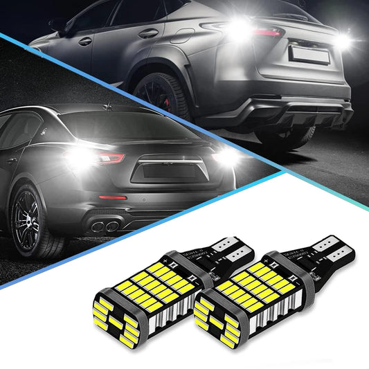 2PCS LED T15 W16W 921 912 T16 902 LED Bulbs High Power 45pcs 4014SMD Super Bright 1200LM Replace For Car Reversing Light White