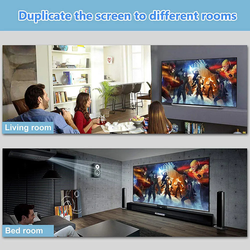 4K HDMI-compatible Splitter 1x2 Video Distributor 1 in 2 out Switch Amplifier 1080P Dual Display PC Laptop Monitor Projector