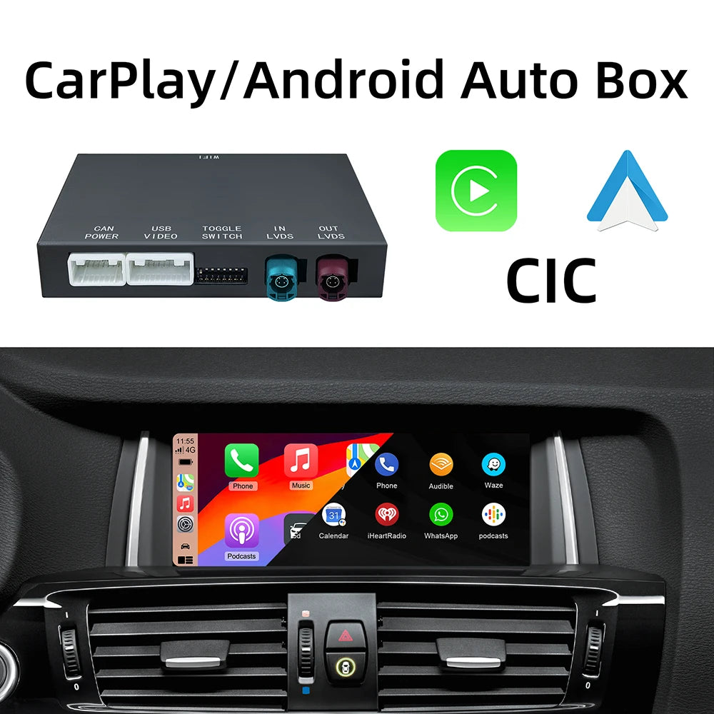 Wireless CarPlay Android Auto for BMW NBT CIC System 1 2 3 4 5 6 7 Series X1 X3 X4 X5 X6 MINI E60 E84 E70 F26 F25 F10 F11F20 F21