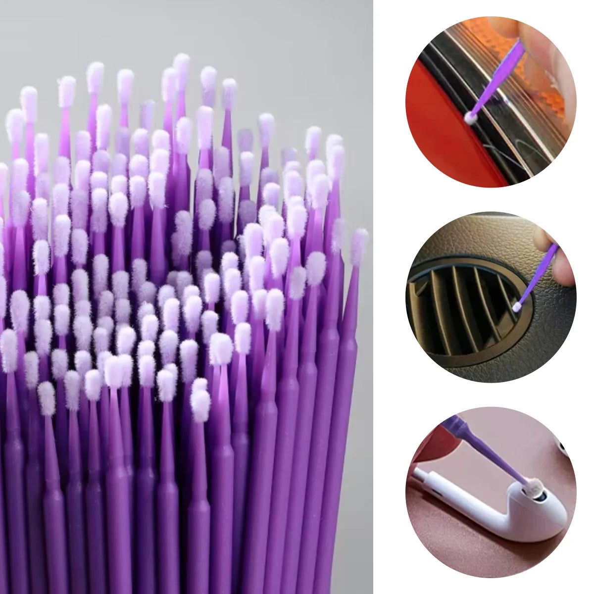 126 Pieces of Car Detail Cleaning Kit, Car Ventilation Sponge Towel Edge Cleaning, Dirt and Dust Polishing and Cleaning Tools