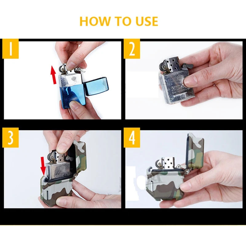 Tactical Lighter Storage Case Universal Portable Box Container Organizer Holder For Zippo Inner Tank Cigarette Lighter Cases