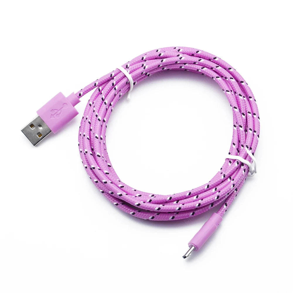 Micro USB Cable 2.4A Fast Charging Mobile Phone Charger Date Cord For Samsung Huawei Xiaomi Micro Nylon Braided Data Sync Cable