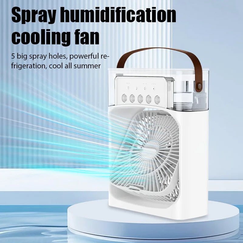 Portable Humidifier Fan AIr Conditioner Household Small Air Cooler Hydrocooling Portable Air Adjustment For Office 3 Speed Fan