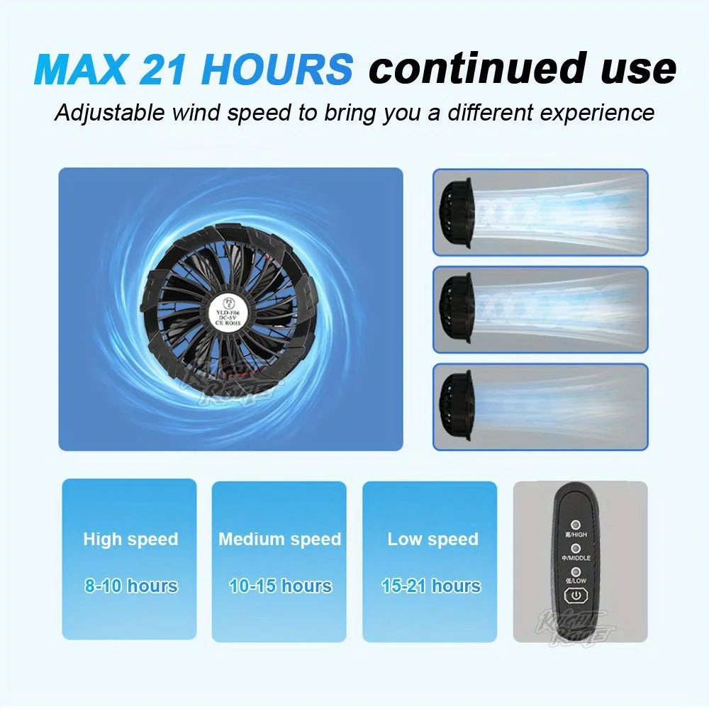 2025Summer Cool Vest,Wearable Cooling Fan, Air-conditioned Clothes Continuous cooling 13 Hours,for High Temperature Work Fishing