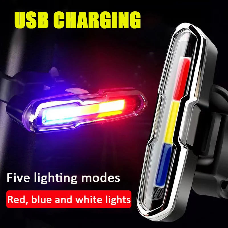 Bicycle Rear Lights LED Bike Flashlight Lamp USB Rechargeable Cycling Rear Tail Light for Bicycle Lighting MTB Road Bike Lantern