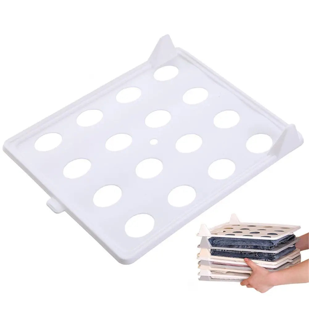 Stackable Shirt Organizer Boards Foldable Clothes Storage Space Saving Wardrobe Drawer Organizer for T Shirt Sweaters Closet Use