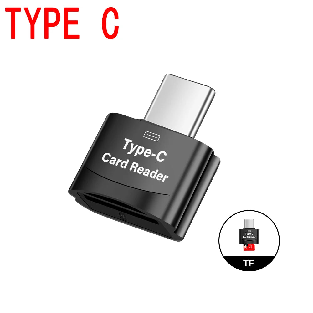 JASTER 6 In 1 Multifunction USB 3.0 Card Reader U Disk TYPE-C/Usb/Tf/Sd Flash Drive Memory Card for Adapter Phone Laptop Compute