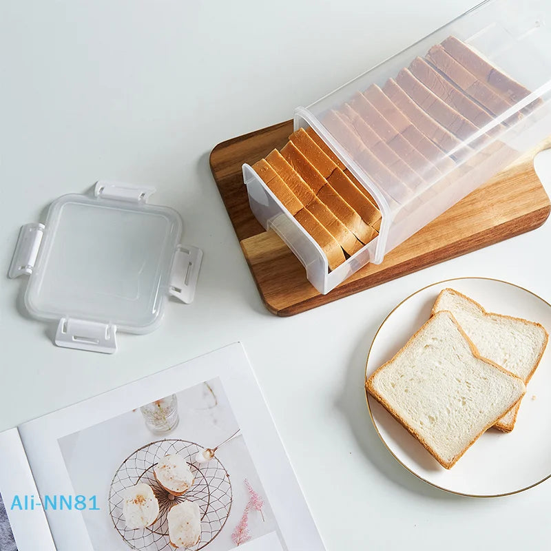 Bread Loaf Container Clear Airtight Bread Box With Lid Sandwich Bread Holder For Homemade Bread Tall Bread Saver For Kitchen