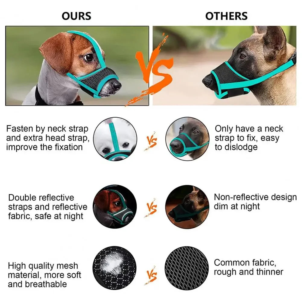 Dog Muzzle Breathable Adjustable Comfortable Pet Muzzle Anti-chewing Anti-biting Dog Muzzle Pet Supplies