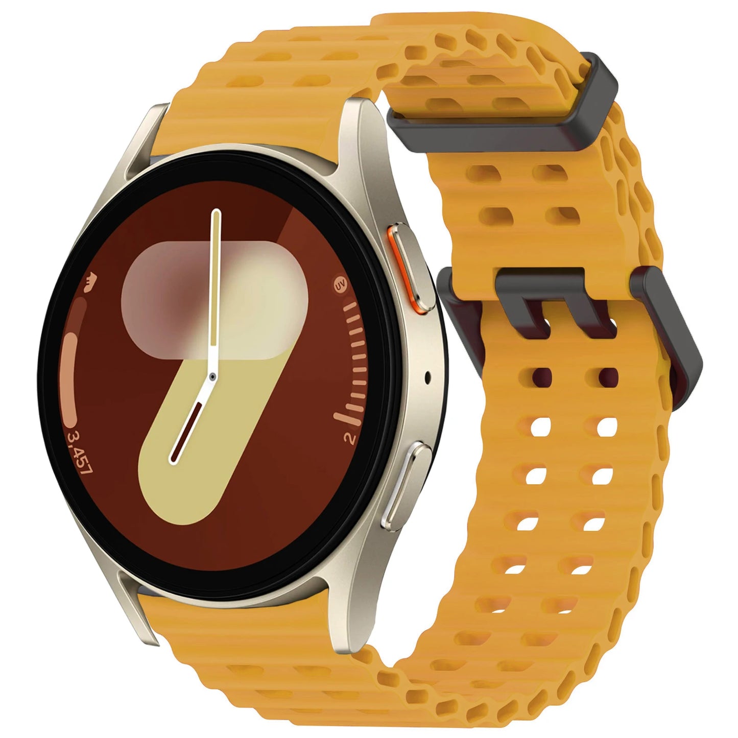 No Gaps Silicone Strap for Samsung Galaxy Watch 7 6 5 4 FE 40mm 44mm/4 6 Classic/5 Pro Sport Bracelet Galaxy Watch 7 Band 44 mm