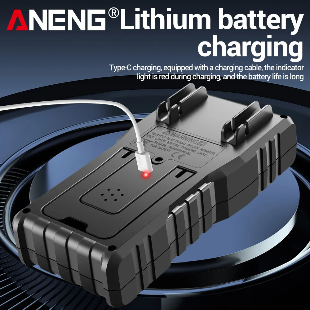 Smart Rechargeable Digital Multimeter Tester ANENG SZ818 PRO AC/DC Voltage Ammeter Pnp Npn Resistance hFE Capacitor tester tools