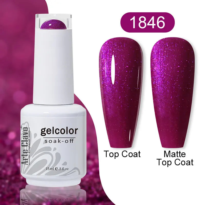 Arte Clavo 15ml Gel Polish Hybrid Varnishes 179 Colors Nails Art For Manicure Soak Off UV Need Top Base Primer Gel Nail Polish