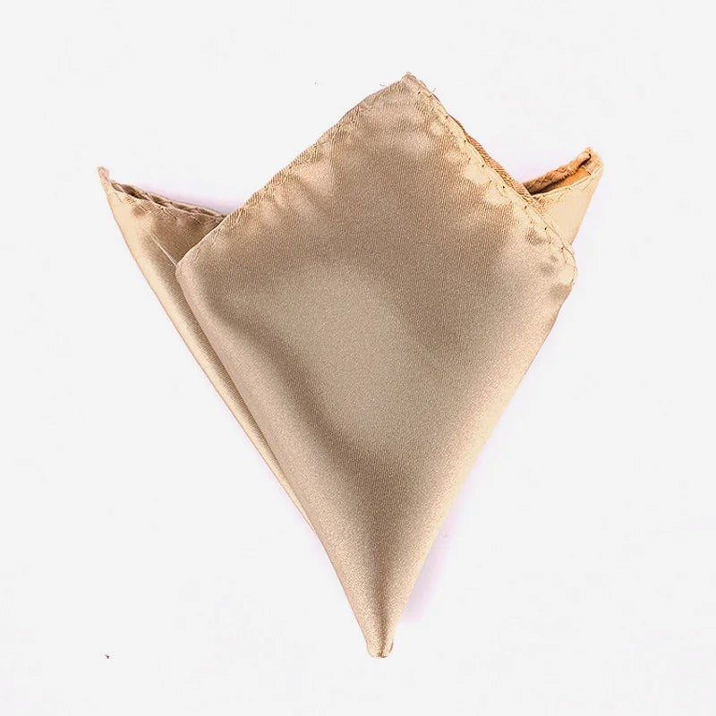 Luxury Men's Handkerchief Solid Color White Black Red Hankies Polyester Hanky Business Pocket Square Chest Towel 22*22CM